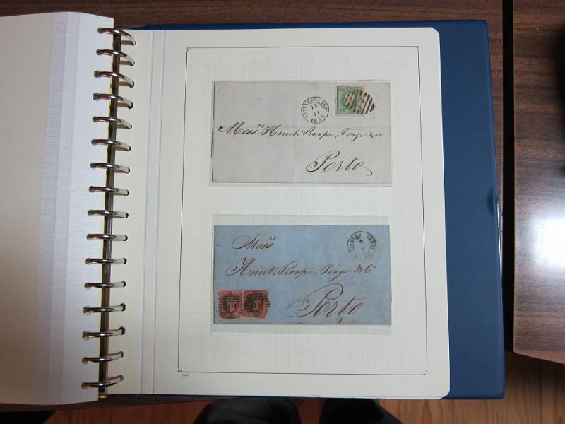 0019 (201).JPG -     Lote:    19      Marcofilia      Lotes Especiais       Descrição:         Portugal. Colecção especializada de carimbos de duplo círculo, tipo 1852, montada em 4 álbuns Lindner, com selos de diversas emissões e cartas, com estudo minucioso de cada marca. Lote a ver.         Lote       Valor Base:     &euro; 2.500,00     Valor Venda:     Retirado     